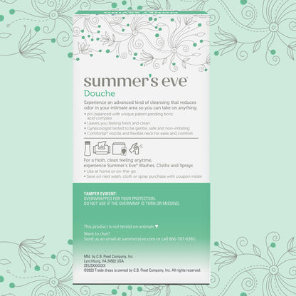 Summer's Eve Douche, Complete Clean, Vaginal Douche for Women to Help Reduce Vaginal Odor, 4.5 oz, 2-Count