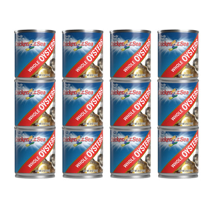 Pacific Pearl Whole Oysters 8 oz Can (Pack of 12)