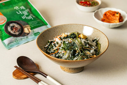 Korean Food Chwinamul Bibimbap Kit – 3-Pack Dried Wild Greens & Mushroom Mix (Chwinamul/Aster Leaf Herb, Bujikkaengi, Shiitake) – Vegan, Healthy, Ready-to-Cook, 취나물 비빔밥, 산나물, 건나물