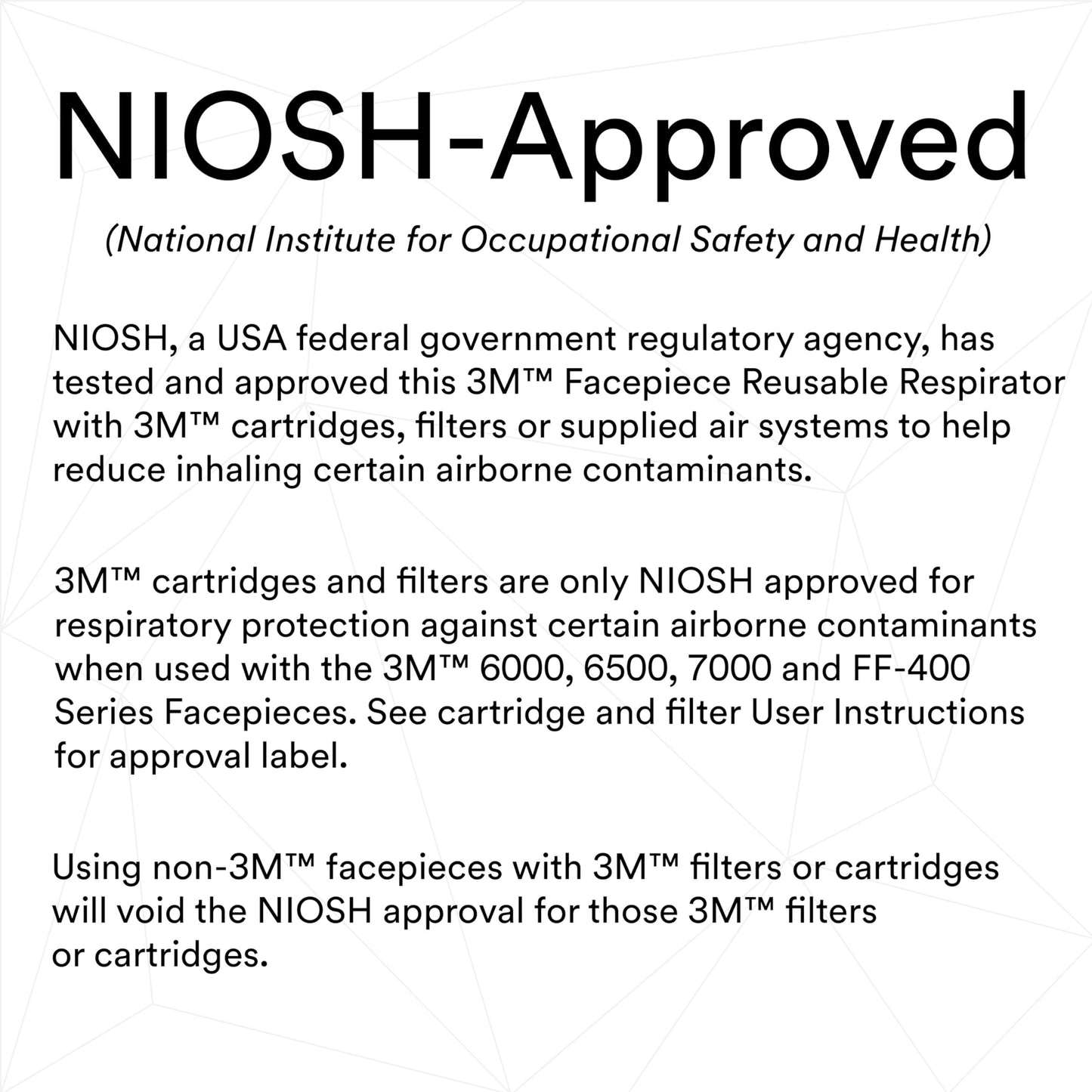3M Full Facepiece Reusable Respirator 6700DIN, NIOSH, Respiratory Protection, Large Lens, ANSI, Lightweight, Silicone Faceseal, Cool Flow Valve, Easy Clean, Bayonet Connections, Cleaning, Sanding, S