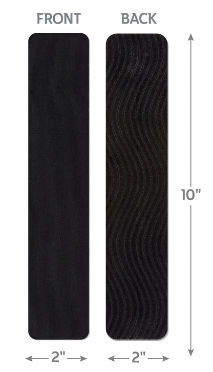 Curad Performance Series IRONMAN Kinesiology Tape, Black, 2 in x 10 in, 1 Roll of 20 Precut Strips