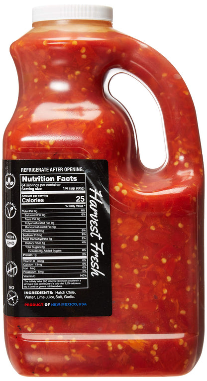 Original New Mexico Hatch Red Chile By Zia Green Chile Company - Delicious Flame-Roasted, Peeled & Diced Southwestern Certified Red Peppers For Salsas, Stews & More, Vegan & Gluten-Free - 128oz