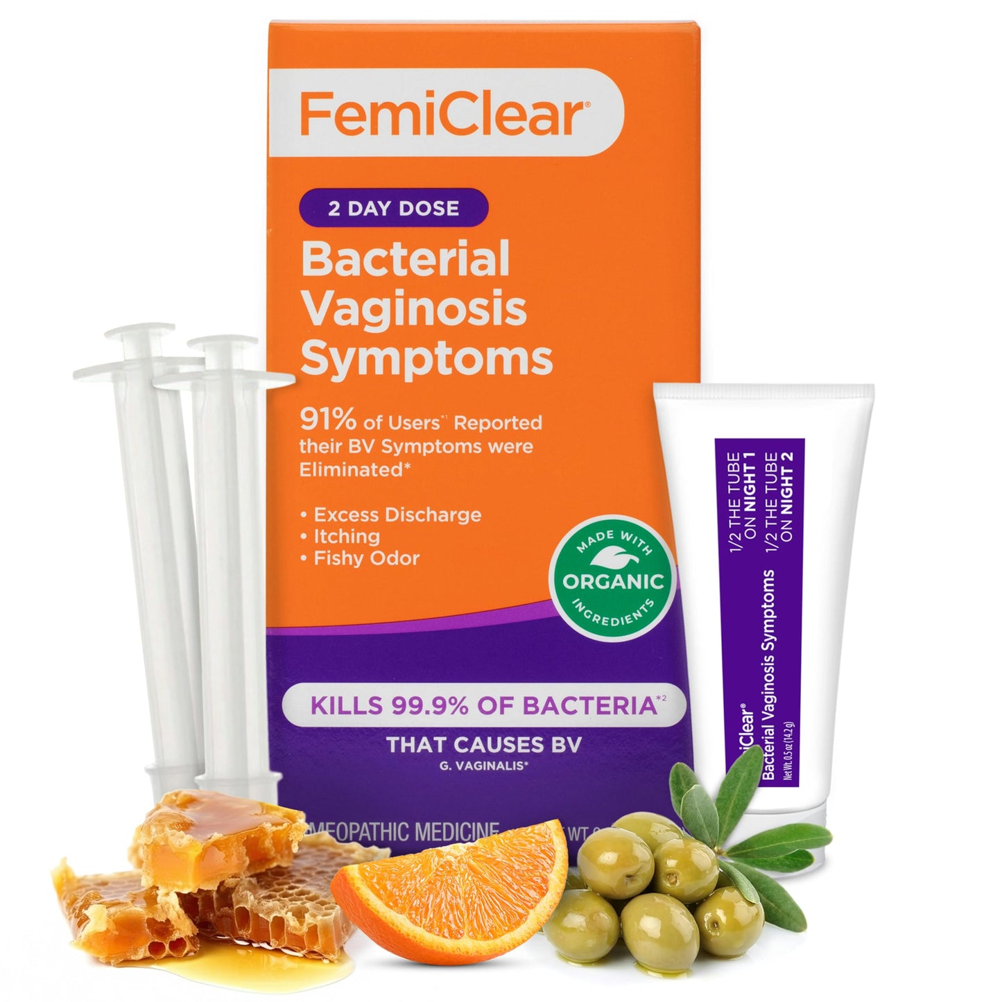 FemiClear - Restoratives Soothing Feminine Wash - BV & Yeast Infection Protection Vaginal Cream - Itching & Discomfort Due to Bacterial Vaginosis - Fast Feminine Itch Relief