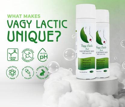 Vagy Rejuvenation Vagy Lactic Feminine Wash with Lactic Acid & Calendula – Gentle Intimate Wash Women pH Balance – Refreshing Vaginal Cleanser – 8 oz (8.1 oz, Mint)