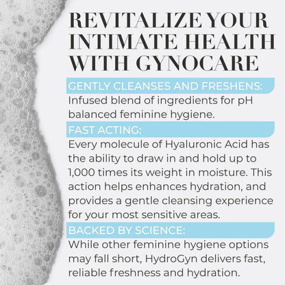 Feminine Care Bundle – Hydro GYN Vaginal Moisturizer (4 oz) with Reusable Applicator + pH-Balanced Feminine Wash – Hydrates, Soothes & Supports Intimate Comfort for Women