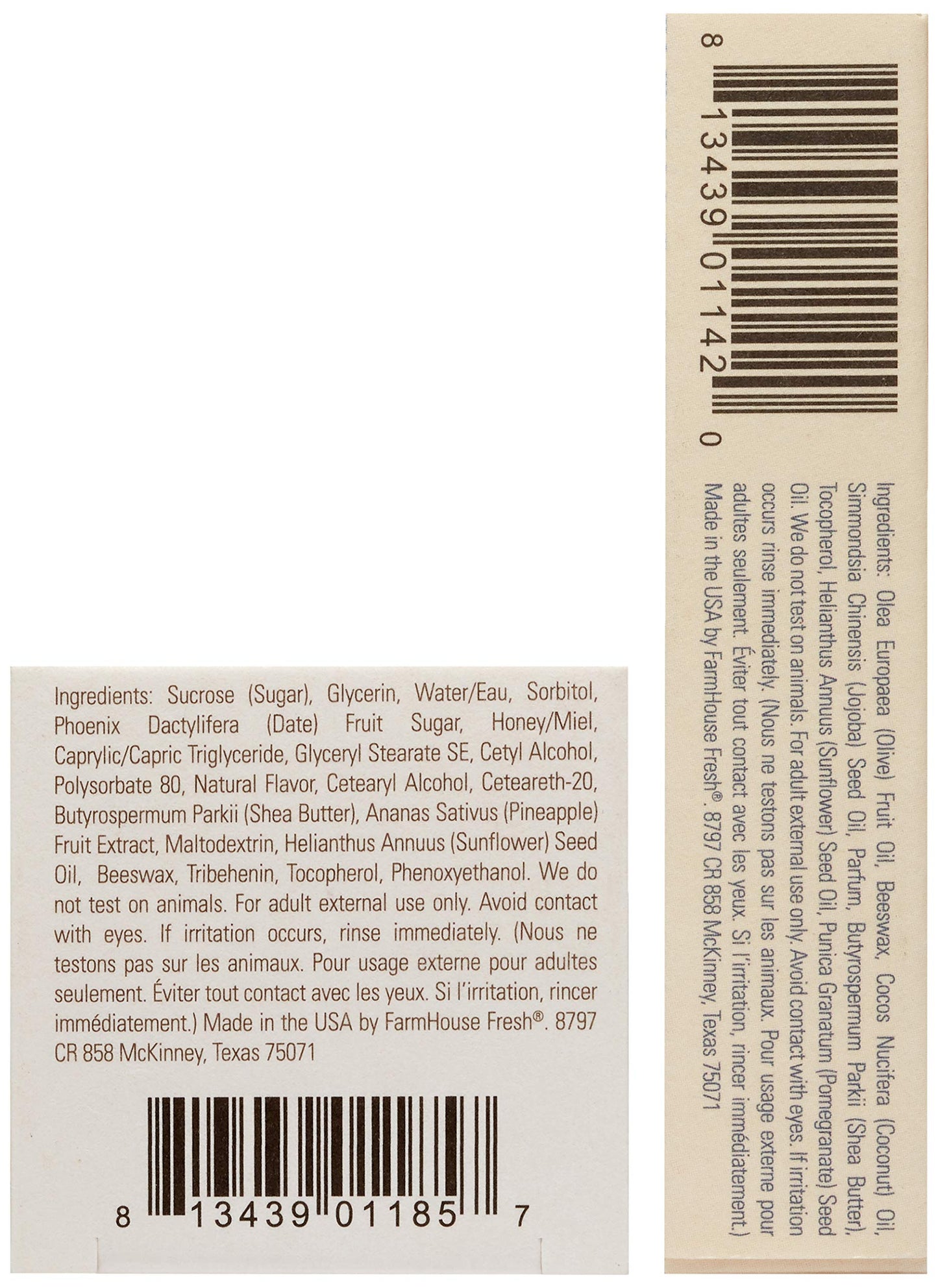 FarmHouse Fresh Beach Lip Basket, Coconut Pineapple, 2 Count