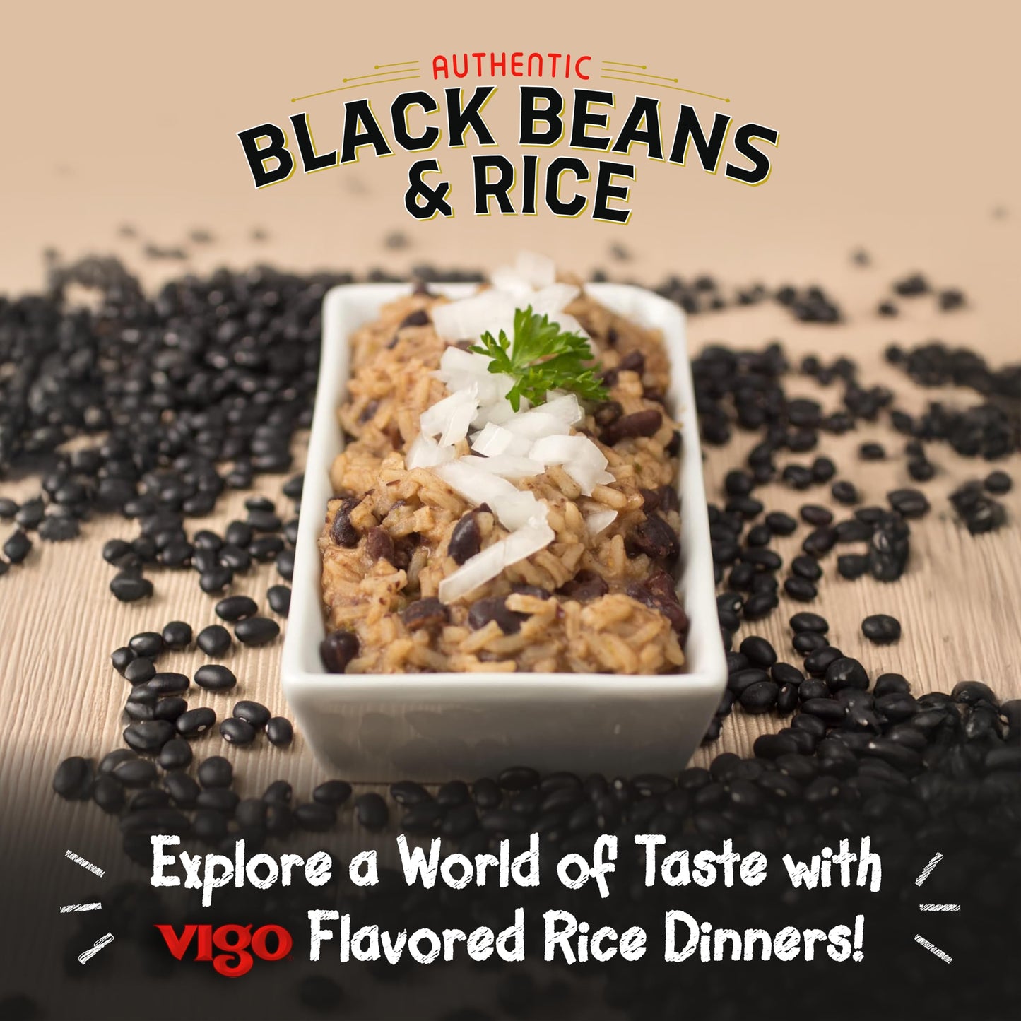 Vigo Authentic Black Beans & Rice, Low Fat, 8oz (Black Beans & Rice, Pack of 12)