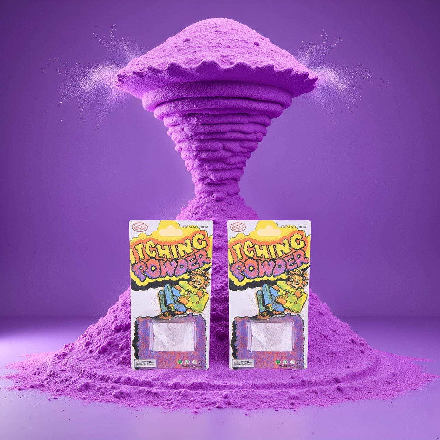2Pcs Purple Helpful Funny Powder Safe Broken Glass Itching Powder Feminine Powders Ength of Product is 14cm and the Width is 7.5cm Easy to Carry Feminine Care