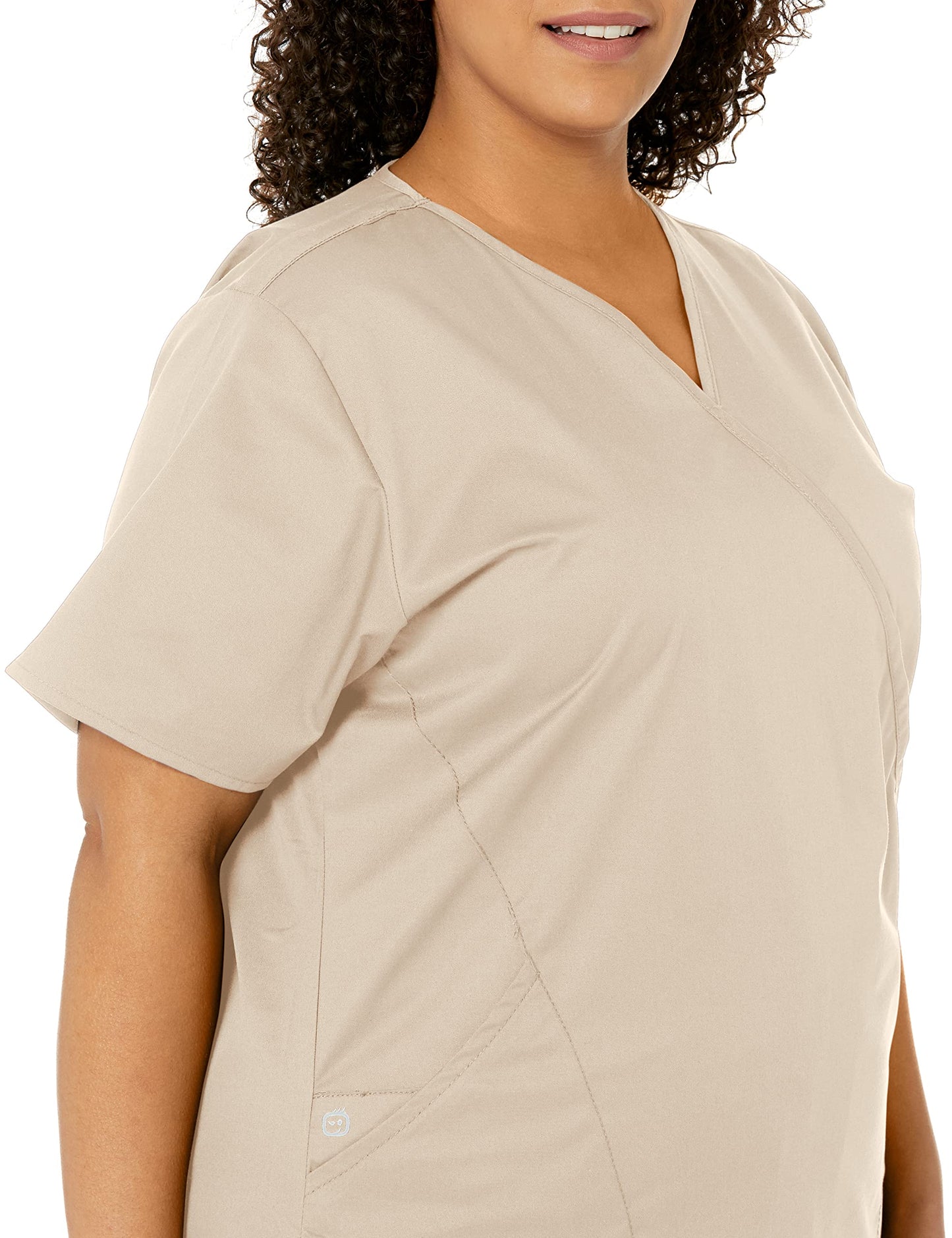 WonderWink Women's Wonderwork Women's Mock Wrap Scrub Top