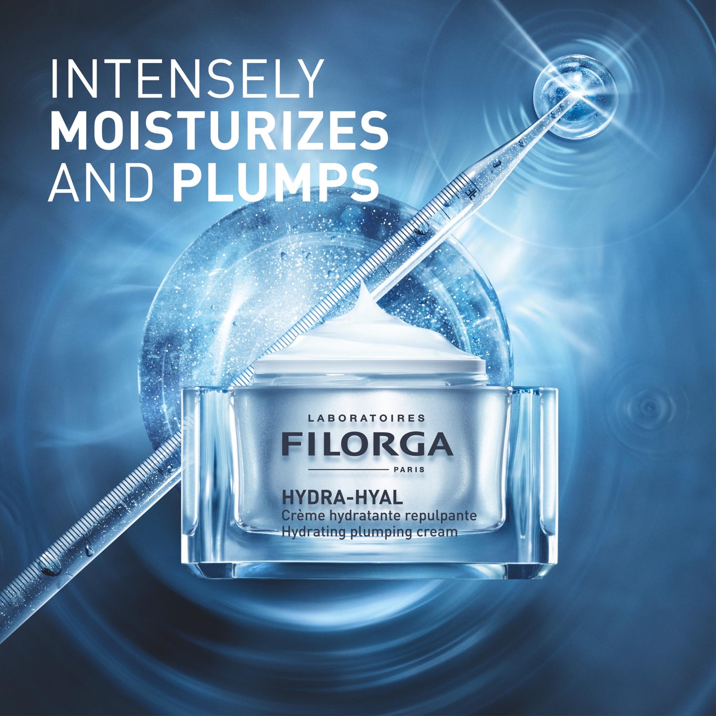 Filorga Hydra-Hyal Intensive Hydrating & Plumping Treatment, Ultimate Anti-Aging Hydration with 5 Hyaluronic Acids to Smooth and Plump Skin