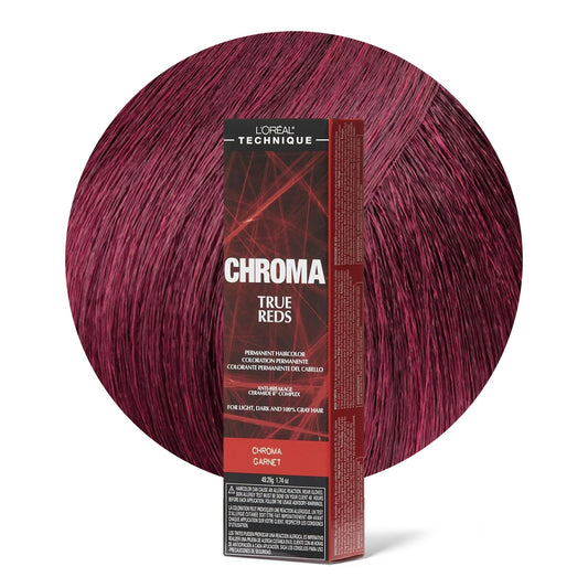 L'Oréal Technique Chroma True Reds Permanent Hair Color - Red Dye For Long-Lasting Color, For Light, Dark and Gray Hair