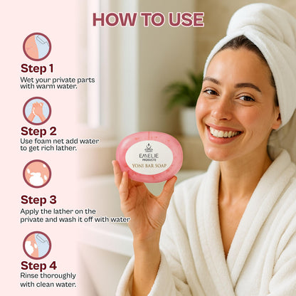 Natural Feminine Soap Bar pH Balanced – 2 Pack x 100g – Cold Process Intimate Wash with Botanical Extracts – Gentle Daily Feminine Hygiene Bar, for Daily Comfort & Fresh Feel