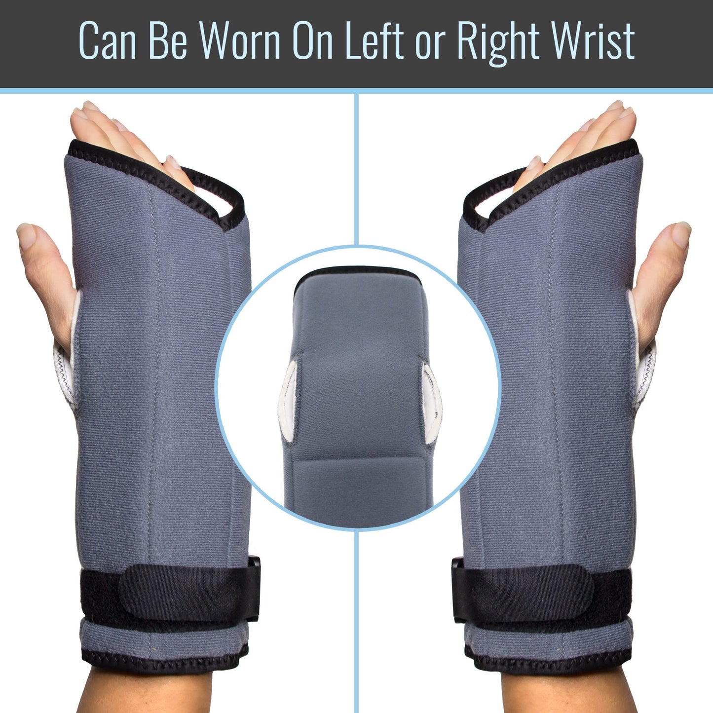 Heelbo Night Wrist Support Brace for Carpal Tunnel, Arthritis Pain, Tendonitis, Beaded Cushion Support, Fits Right & Left Hand, Adjustable, Unisex, Fits Most, Made for Sleep (Pack of 1)