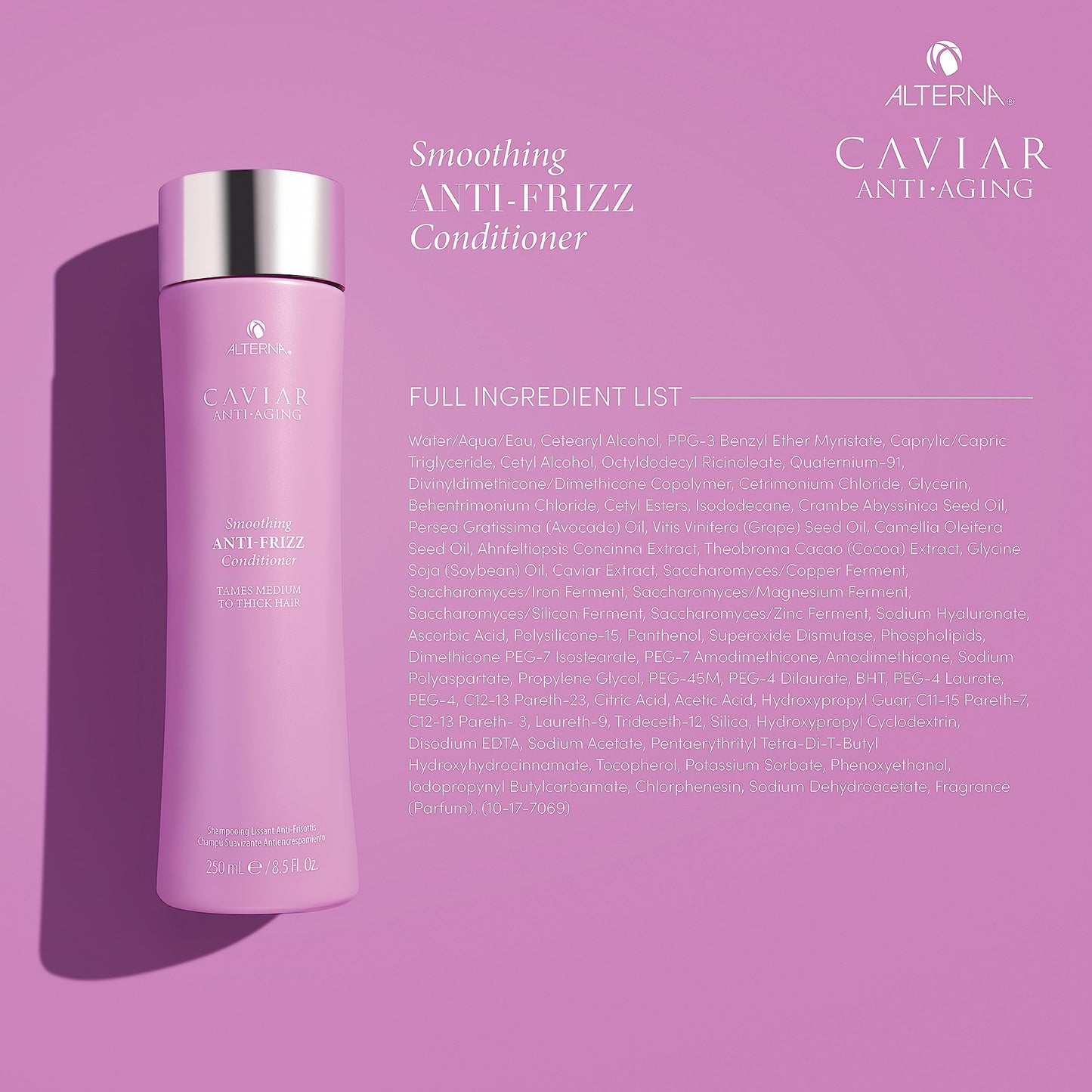CAVIAR Anti-Aging Smoothing Anti-Frizz Conditioner| For Medium, Thick Hair | Smooths Hair, Tames Frizz | Sulfate Free