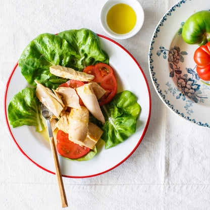 Olasagasti White Tuna in Olive Oil - Premium Wild Caught Bonito del Norte (Albacore Tuna) Imported from Spain, High in Protein - 4.2oz Can