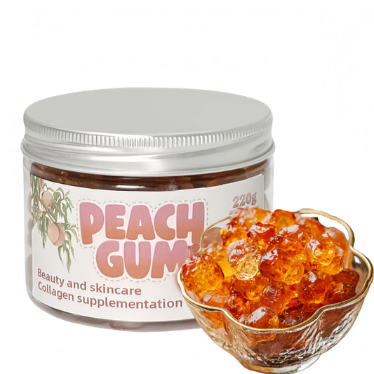 7.76oz Natural Wild Peach Gum Edible Peach Blossom Tears Tao Jiao,220g for Dessert, Drink, Soup, Tea, Health and Beauty Leisure Dessert Premium Freeze-Dried Fruits
