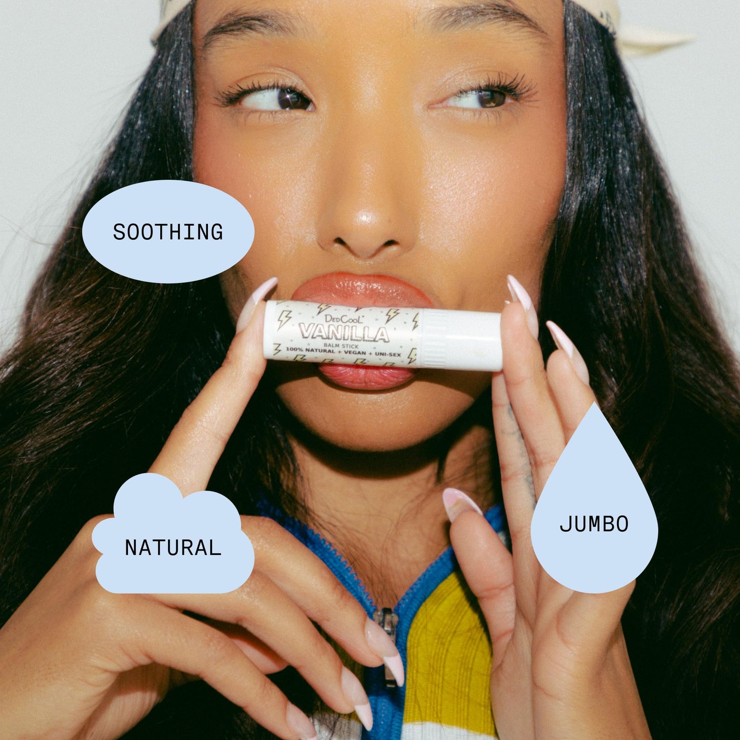 DedCool Lip Balm Stick | Watermelon | Jumbo | Coconut Oil Lip Balm | Long-Lasting Moisture for Dry, Chapped Lips | Vegan, Clean, Non-Toxic