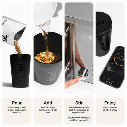 Huel Hot and Savory Meal Packs | Chick'n & Mushroom | Up to 25g Protein Plant Based Instant Meal | 27 Vitamins and Minerals | 100% Nutritionally Complete | 7 Pack
