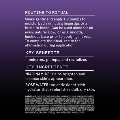 Let Me Glow Illuminating Serum & Makeup Primer, Boosts Radiance & Plumps for Highlighted, Dewy & Glowing Skin with Niacinamide, Vegan, Cruelty-Free