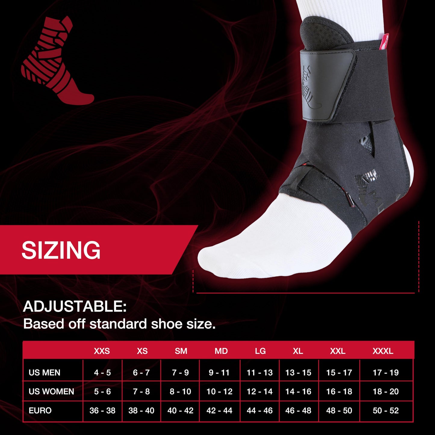 MUELLER Sports Medicine The One Ankle Brace Premium, Ankle Pain Relief Support for Men and Women, Ideal for Sprains, Strains, Arthritis, Black