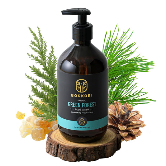 Cedar Essence Body Wash for Men – Gentle Daily Cleanser with Natural Cedarwood & Herbal Extracts, Plant-Derived Hydration, No Harsh Chemicals, Refreshing Wood Aroma – Made in Taiwan, 16 fl oz