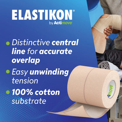 Elastic Tape - Supports Sprains, Strains, and Muscles - 3 in x 2.5 yd - 4 Rolls