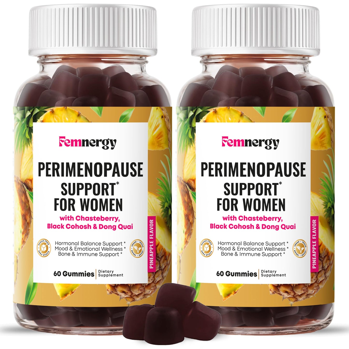 Perimenopause Support Gummies for Women - Menopause Relief Estrogen & Hormone Balance Supplement with Black Cohosh Chasteberry Vitamins D3 B6 for Hot Flashes Night Sweats & Mood Swings