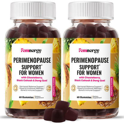 Perimenopause Support Gummies for Women - Menopause Relief Estrogen & Hormone Balance Supplement with Black Cohosh Chasteberry Vitamins D3 B6 for Hot Flashes Night Sweats & Mood Swings