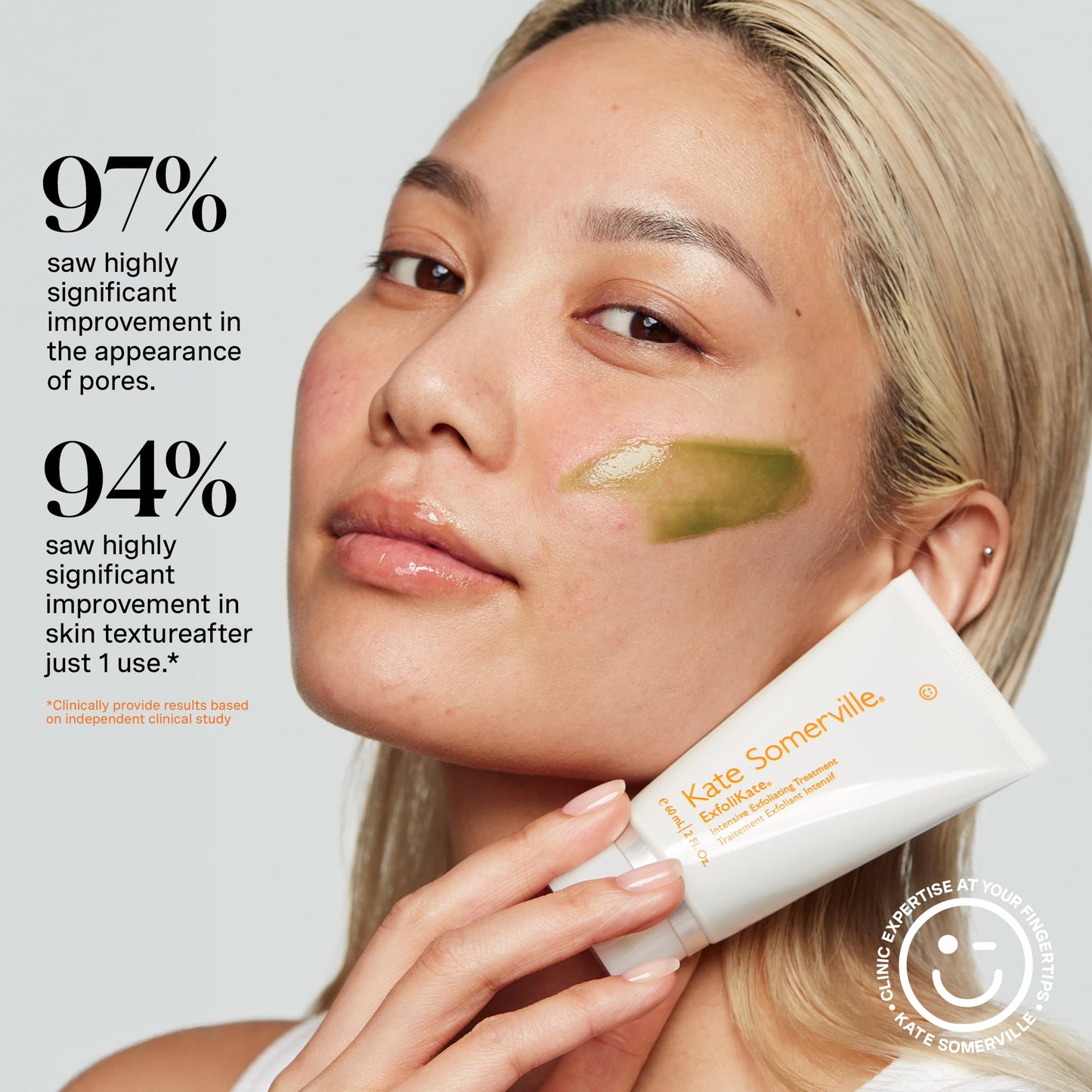 Kate Somerville ExfoliKate Intensive Exfoliating Treatment – Salicylic Acid and Lactic Acid Super Facial Scrub Improves Texture and Pores, 0.5 Fl Oz