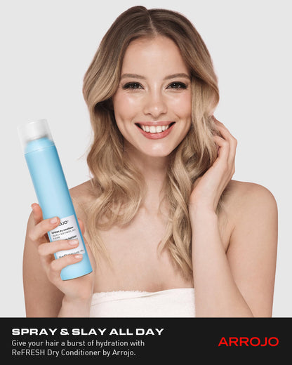 Arrojo ReFRESH Dry Conditioner Spray – Sulfate & Paraben-Free Leave In Hair Conditioner – Moisturizes, Reduces Frizz & Flyaways for All Hair Types, 4.5 oz.