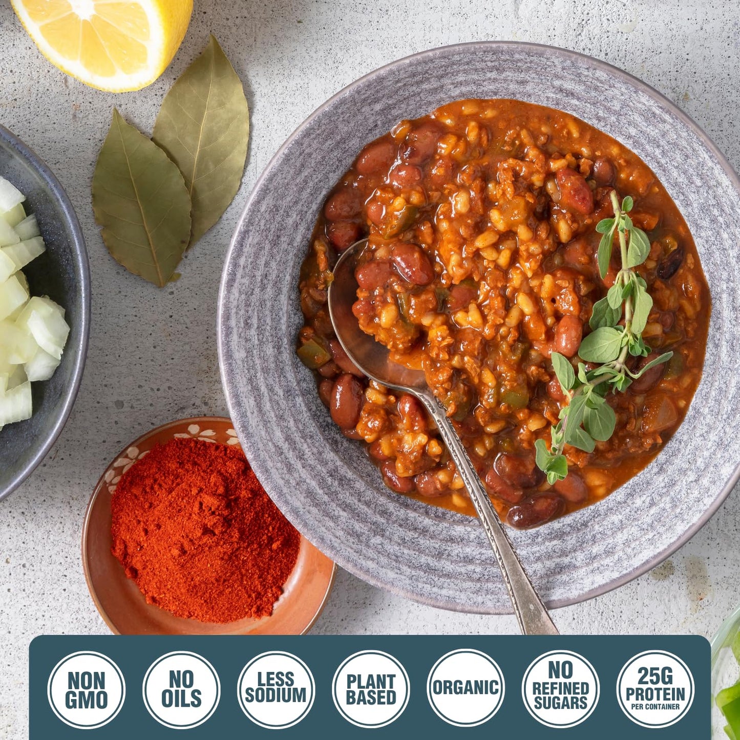 PLANTSTRONG Chili & Stew – USDA Organic, Non-GMO, Plant-Based, Vegan, Gluten-Free, Oil-Free, Lightly Salted, Ready to Heat & Serve (16.9 oz, Spicy Cajun Jambalaya Stew)