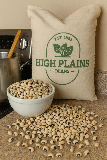 High Plains Blackeye Peas | 10 Pound Bag | Farm-Fresh | Non-GMO Verified | High Protein & Fiber Source | Dry Beans & Peas | Directly Sourced from Local Farmers