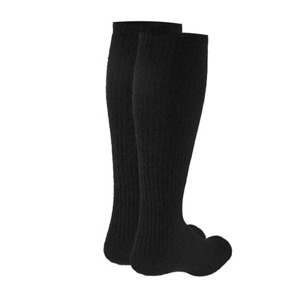 Truform Diabetic Compression Socks for Men and Women, 8-15 mmHg Knee High Over Calf Length, Black, X-Small