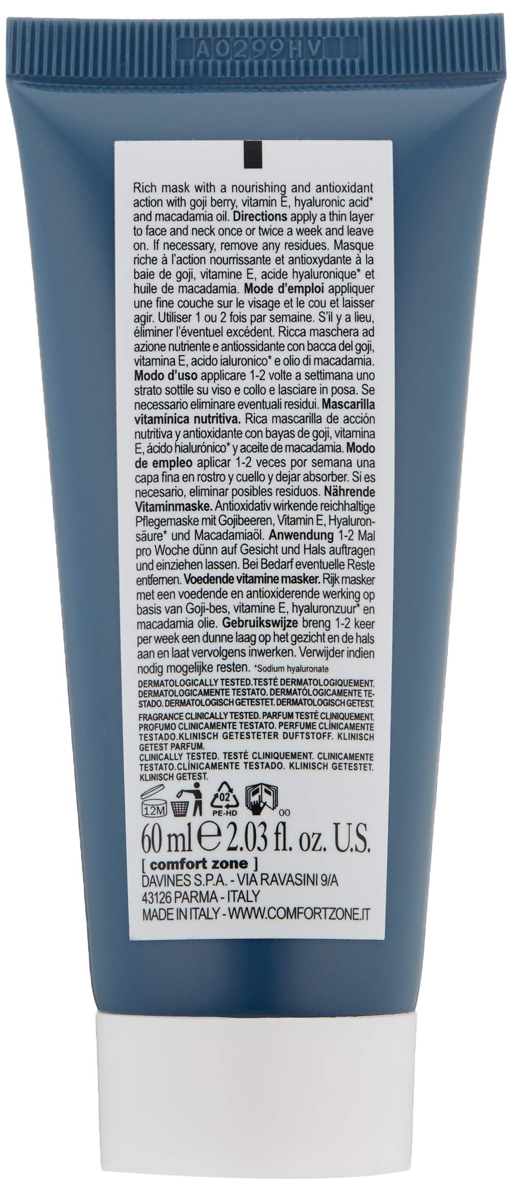 Renight Mask, Nourishing Vitamin Face Mask, Leave On Night Treatment, Antioxidant, Clean Beauty, Vegan, Organic Goji Berry, Vitamin E, Dry & Stressed Skin, 2.03 Fl Oz