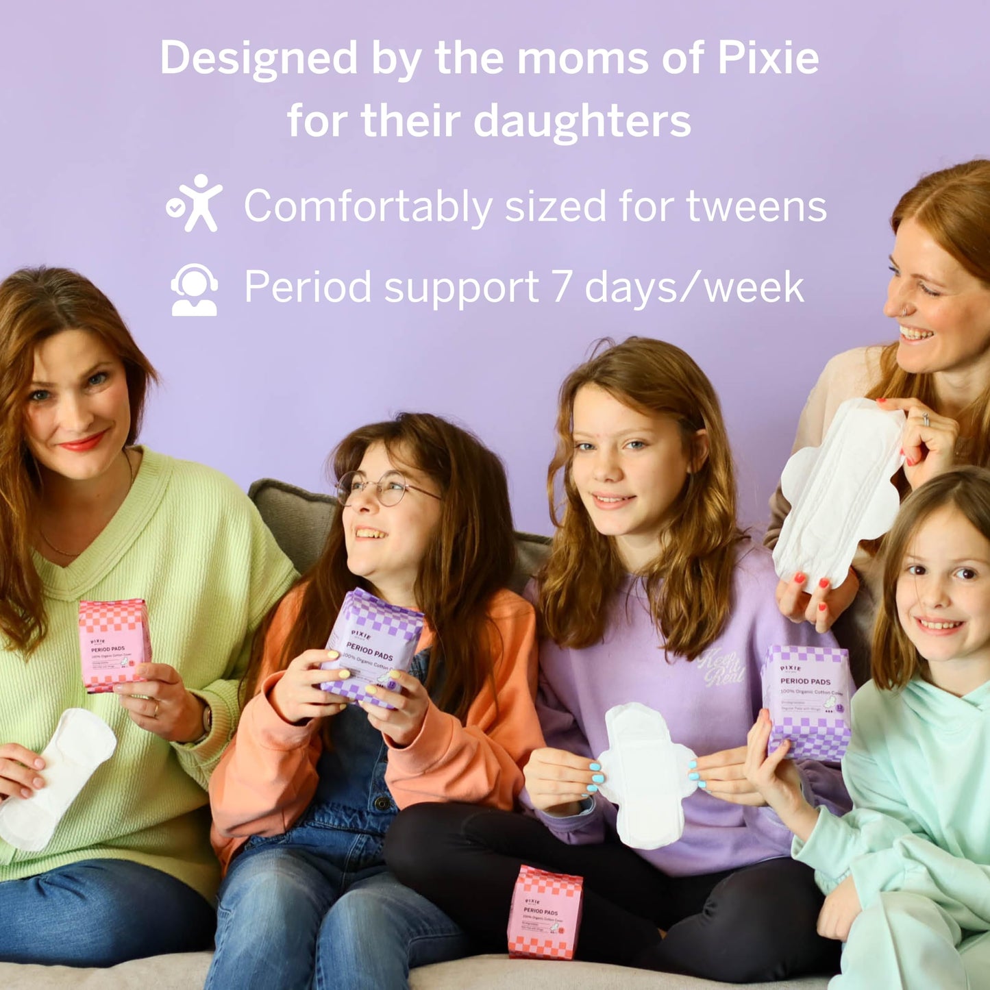First Period Kit for Girls 9-12 - Ranked 1 for Comfortable & Organic Teen Pads - Tween Girls Trendy Stuff & Teen Girls Gifts - Biodegradable Absorbent Pads - Thoughtfully Designed for Tweens
