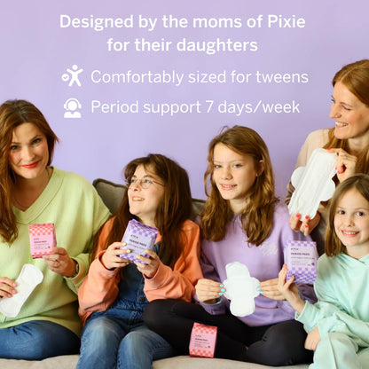 First Period Kit for Girls 9-12 - Ranked 1 for Comfortable & Organic Teen Pads - Tween Girls Trendy Stuff & Teen Girls Gifts - Biodegradable Absorbent Pads - Thoughtfully Designed for Tweens
