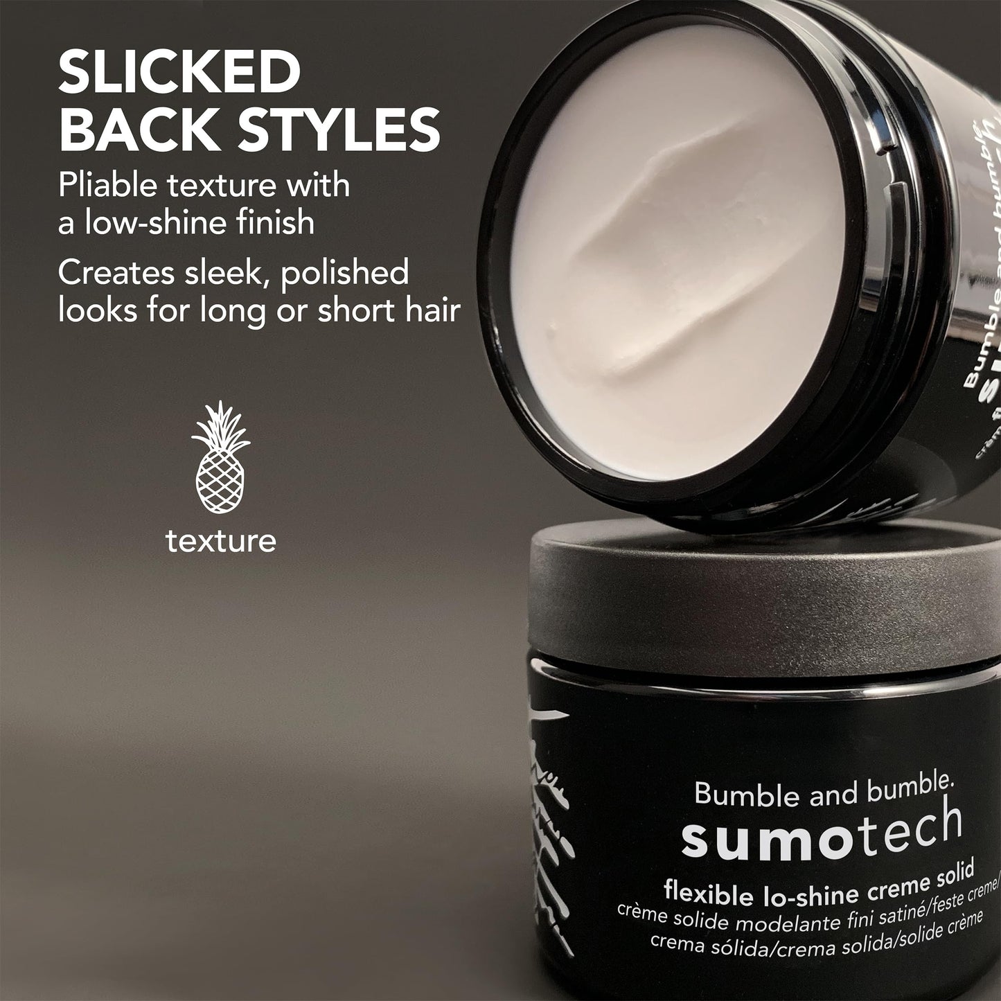 Bumble and bumble. Sumotech Flexible Hold Cream Solid | Pliable Texture, Flexible Hold + Lo-shine Finish | Wavy, Straight, 1.5 Ounce