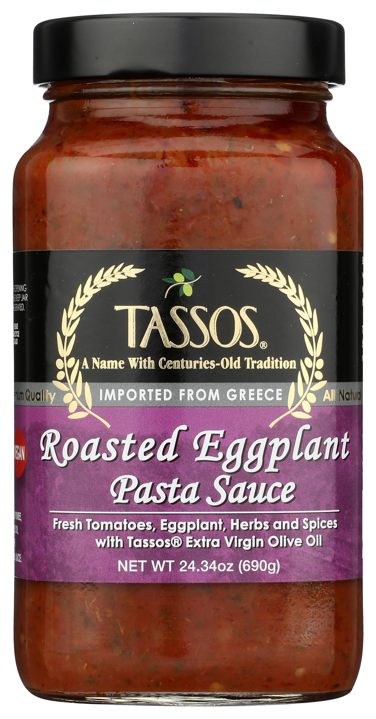 TASSOS Roasted Eggplant Pasta Sauce, 24.34 OZ