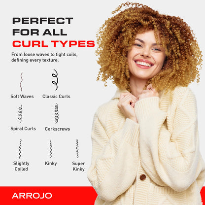 ARROJO Curl Enhancer – Curly Hair Gel for Soft, Fine Curls - Curl Gel w/ Amino Acids, Oat Proteins – Curl Enhancing Hair Products to Add Shapely Spring – Wavy & Curly Hair Products (5.1 oz)