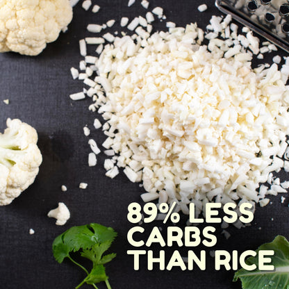 Kitchen & Love Organic Riced Cauliflower 8 oz (6 Pack) | Low Carb, Low Calorie, Healthy Rice Alternative, Vegan, Gluten Free, Ready to Eat & Microwaveable, Dairy Free, Shelf Stable