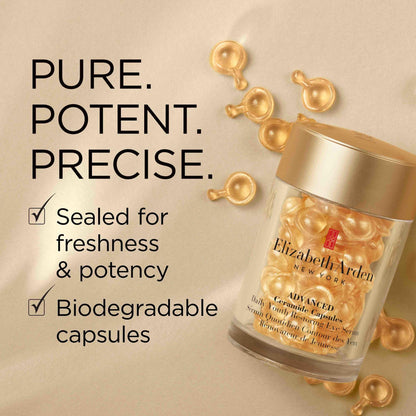 Elizabeth Arden Advanced Ceramide Eye Serum Capsules, Youth Restoring Daily Skin Care, 60 Count