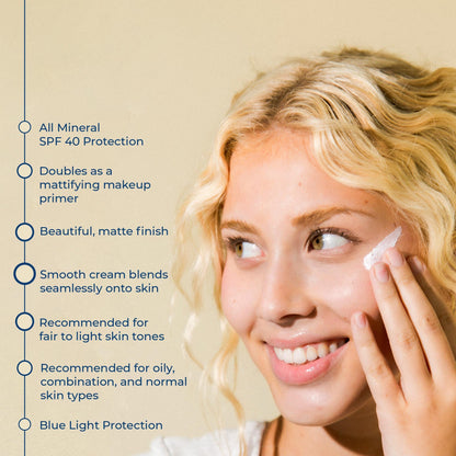 COTZ Face Prime & Protect Non-Tinted Mineral Sunscreen and Facial Primer Broad Spectrum SPF 40; PA++++ 1.5 oz / 42.5 g.