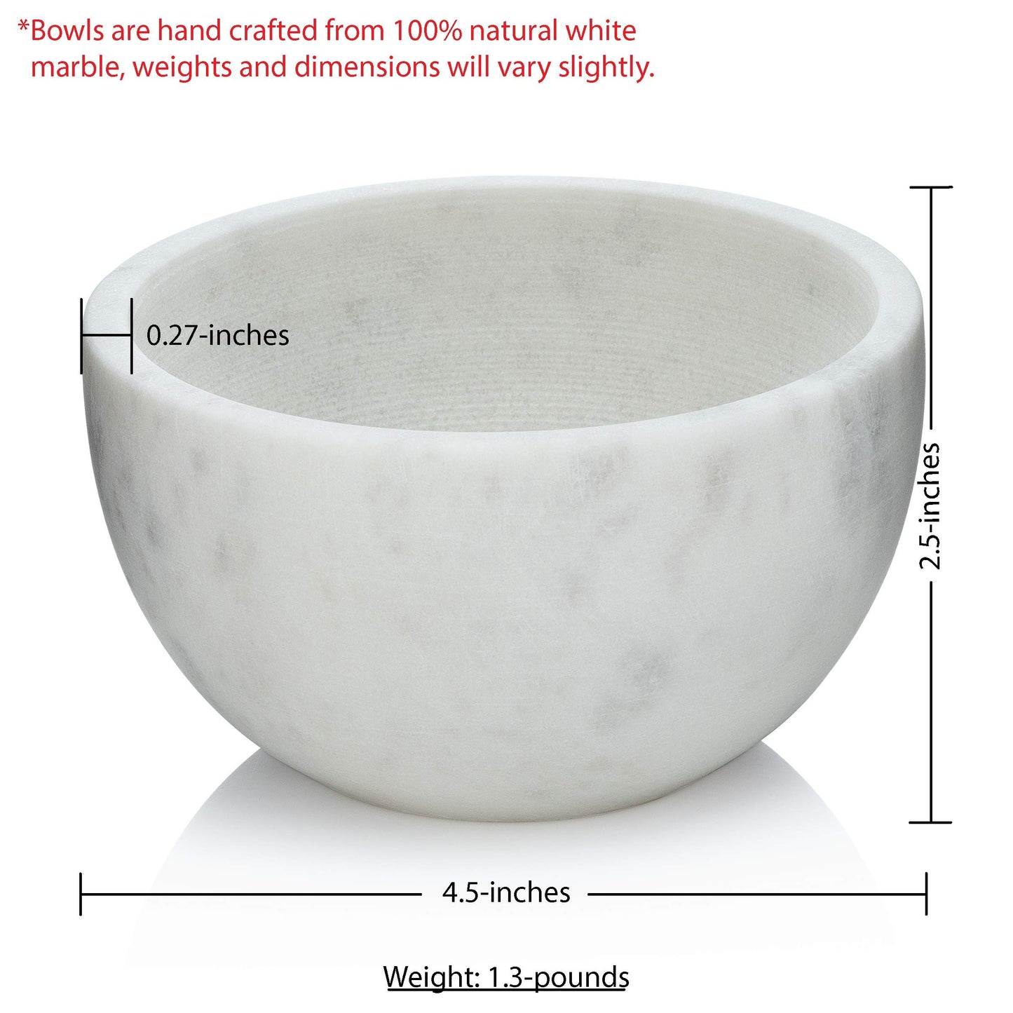 Beau Brummell The Original Marble Shaving Soap Bowl Handmade from 100% Natural Marble with Interior Grooves for Maximum Lather | Heat Retaining Stone Provides a Luxurious Hot Shave Experience