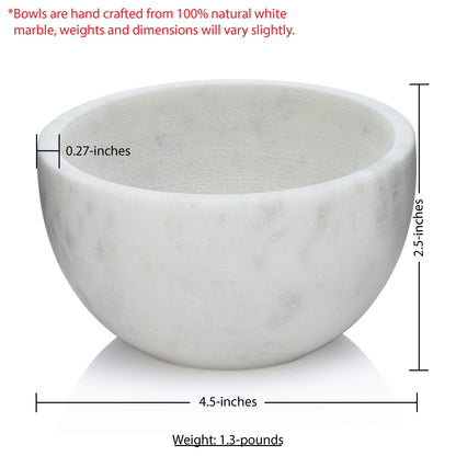 Beau Brummell The Original Marble Shaving Soap Bowl Handmade from 100% Natural Marble with Interior Grooves for Maximum Lather | Heat Retaining Stone Provides a Luxurious Hot Shave Experience