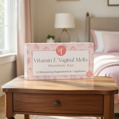 Femallay Organic Vaginal Melts – Strawberry – Moisturizes and Refreshes – 14 Count + Applicator