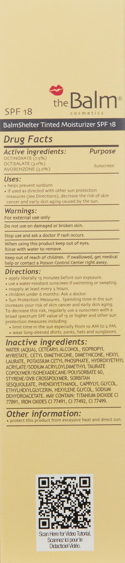 theBalm BalmShelter Silky-Smooth Tinted Moisturizer, Dark