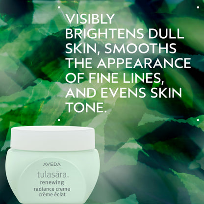 Aveda Tulasara Renewing Radiance Creme | Brightening Face Cream with Vitamin C | Visibly Smooths Fine Lines | 97% Naturally Derived*, 1.7 Fl Oz