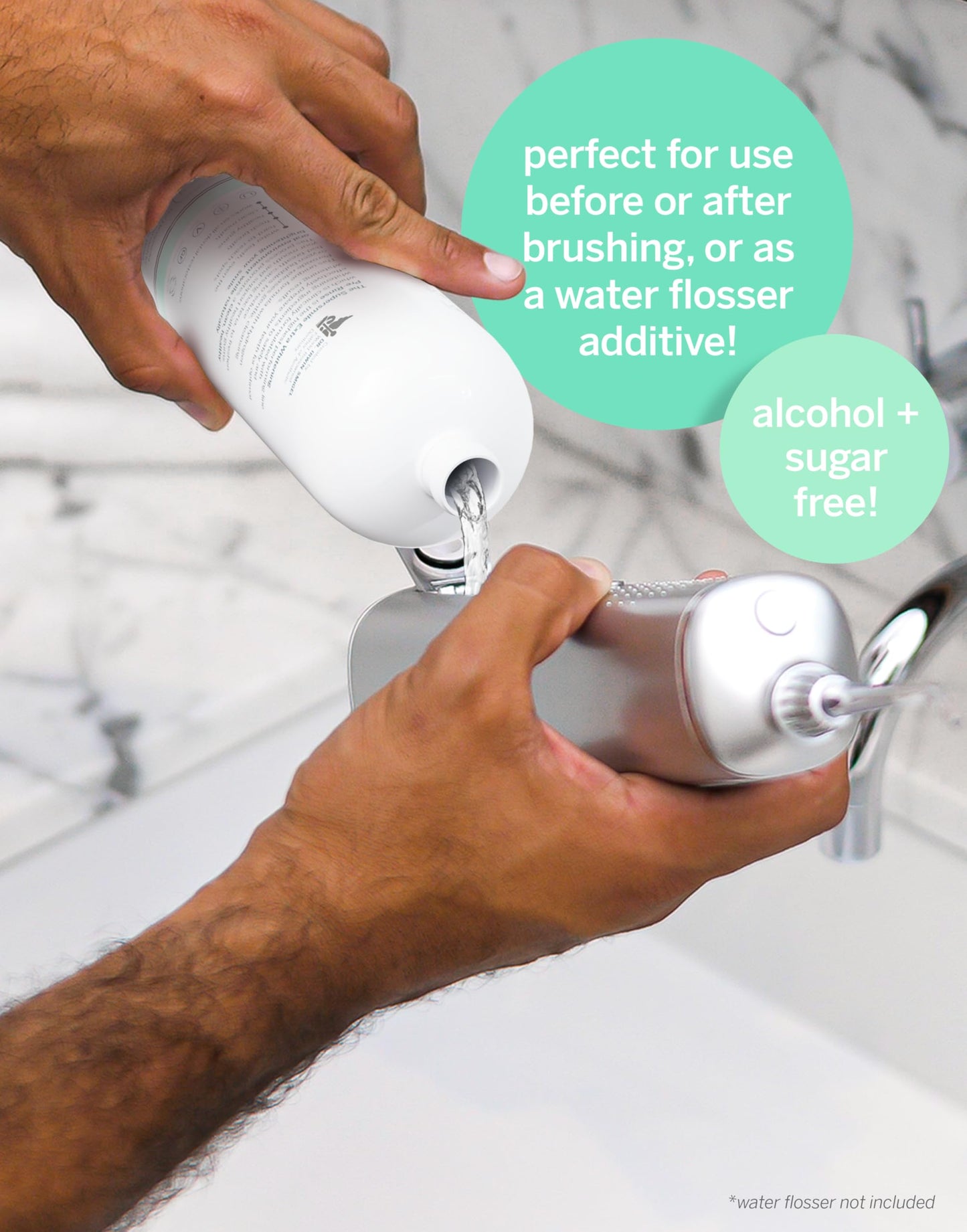 Supersmile Extra Whitening Pre-Rinse - Clinically Formulated Pre-Brush Mouthwash, Cleans and Whitens Teeth in Hard-to-Reach Places - Fresh Breath - Alcohol Free - Sugar Free