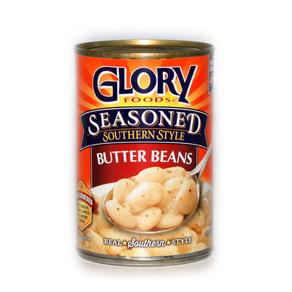 Glory Seasoned Butter Beans - 14.5 Oz Cans (Pack of 6)