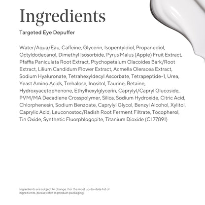 Murad Targeted Eye Depuffer – Ginseng, Lily, and Caffeine Eye Cream Fights Fatigued and Stressed Appearance by Brightening, Depuffing, and Firming Under-Eye Bags – 0.5 Fl Oz